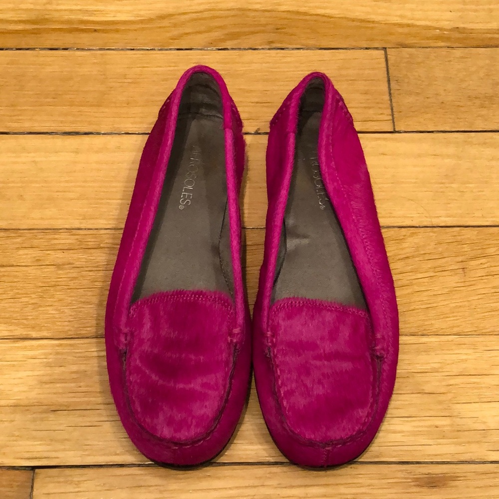 NWOT Aerosoles Pink Calf Hair Loafers Sz. 8